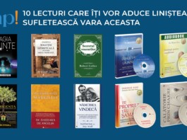 10 lecturi care îți vor aduce liniștea sufletească vara aceasta Colorful Stack of Books Library or Book Store Logo - 1