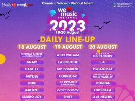 Trei zile de muzică bună și de artiști memorabili la Râmnicu Vâlcea! Cum arată daily line-up-ul pentru a doua ediție We Love Music Festival ! program welovemusic festival